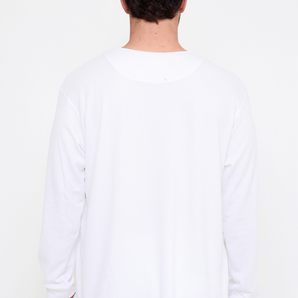 
                      
                        White- Waffle Long Shirt
                      
                    