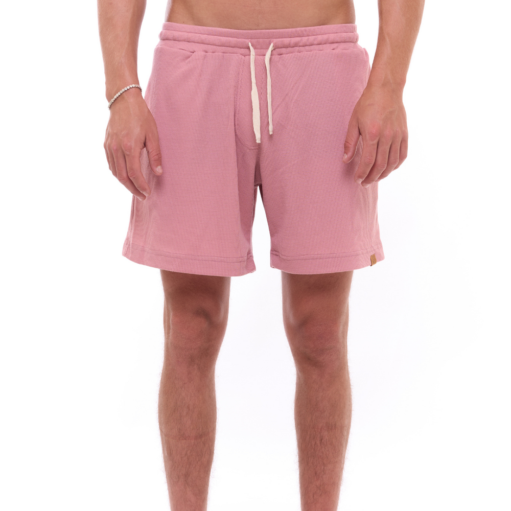 Light Pink - Waffle Unisex Shorts