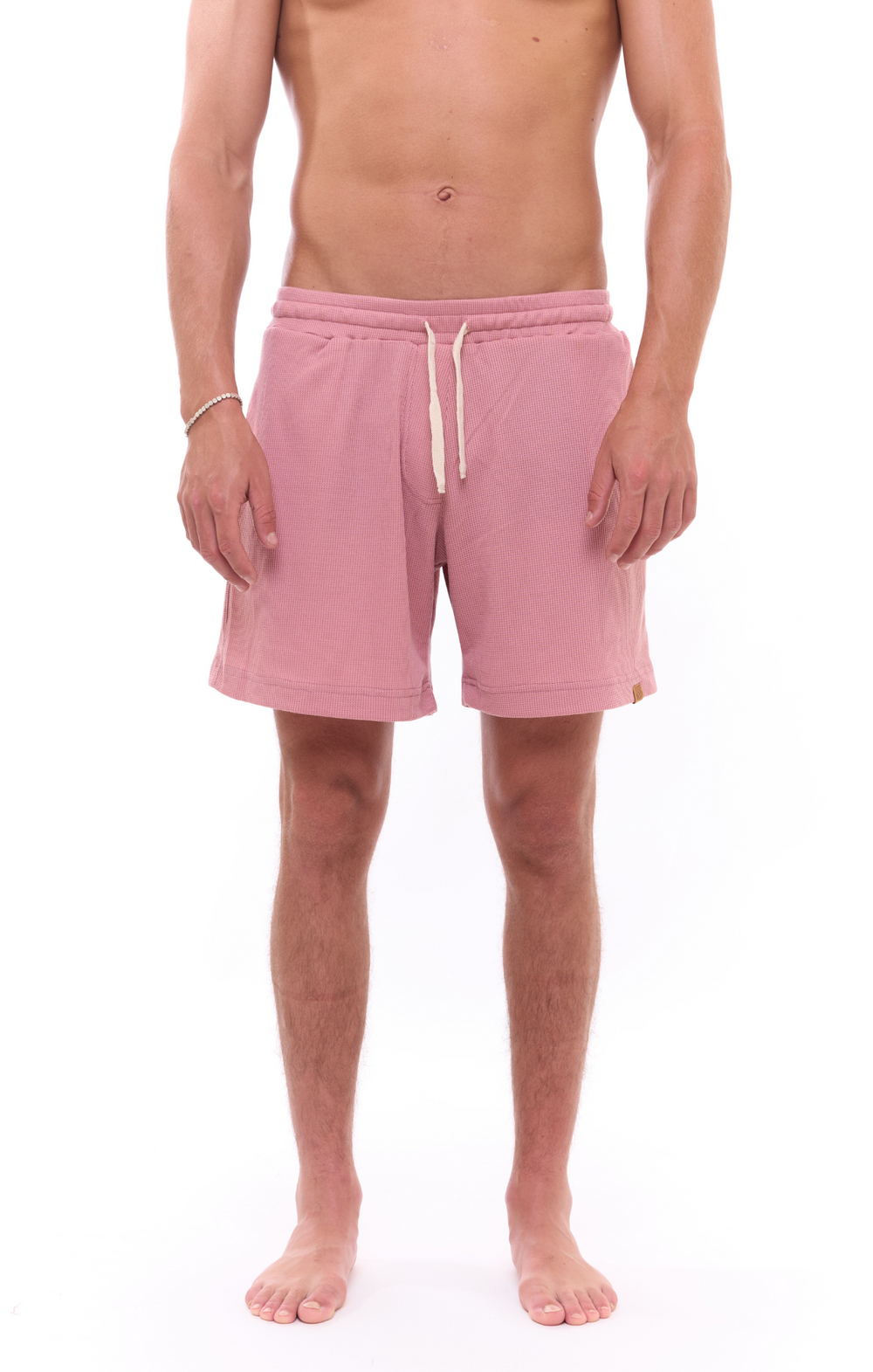 Light Pink - Waffle Unisex Shorts