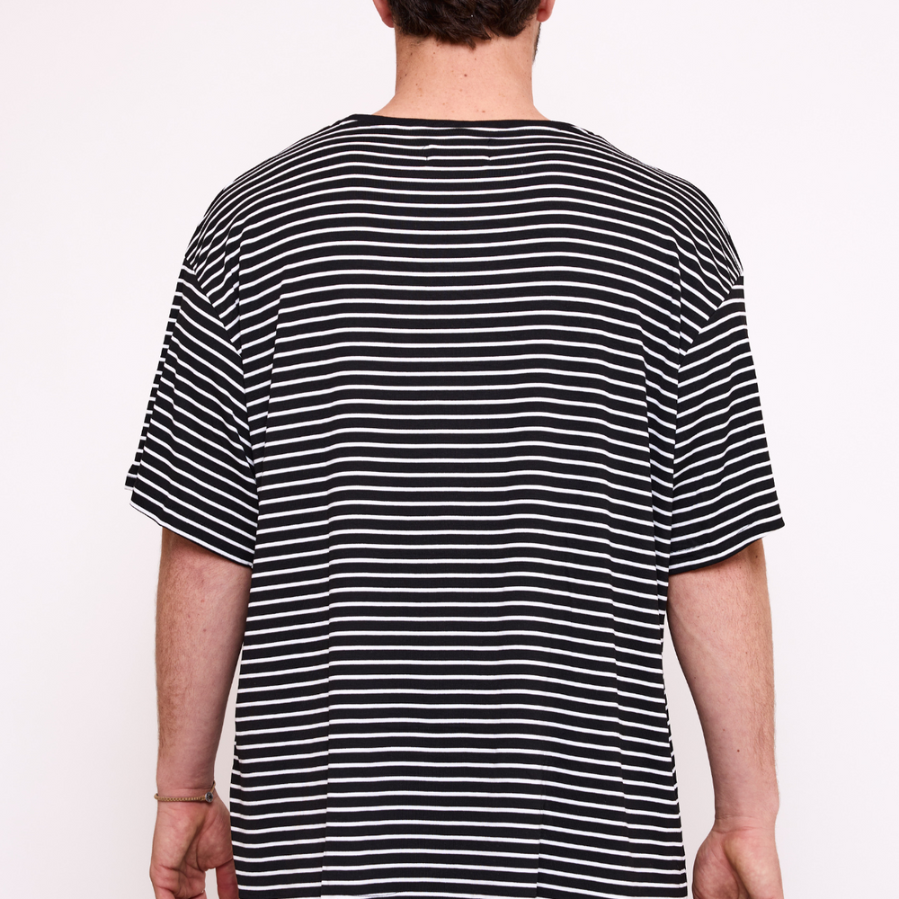 
                      
                        Black & White Stripes T-Shirt
                      
                    