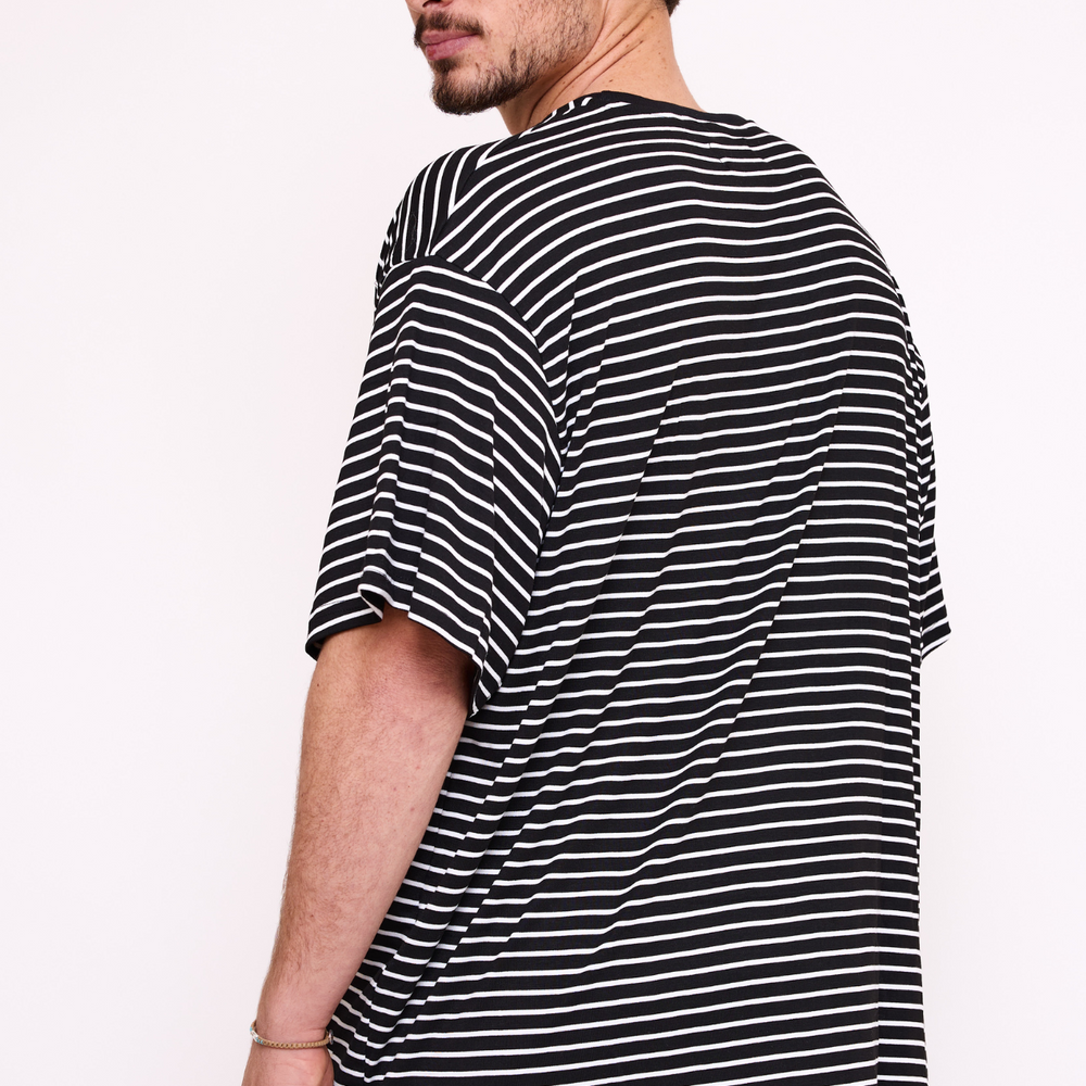 
                      
                        Black & White Stripes T-Shirt
                      
                    