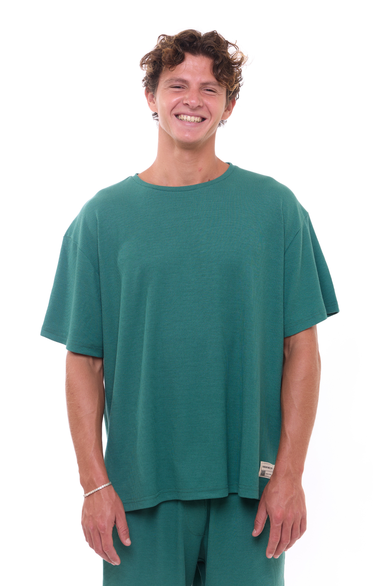 Turquoise - Waffle T-Shirt