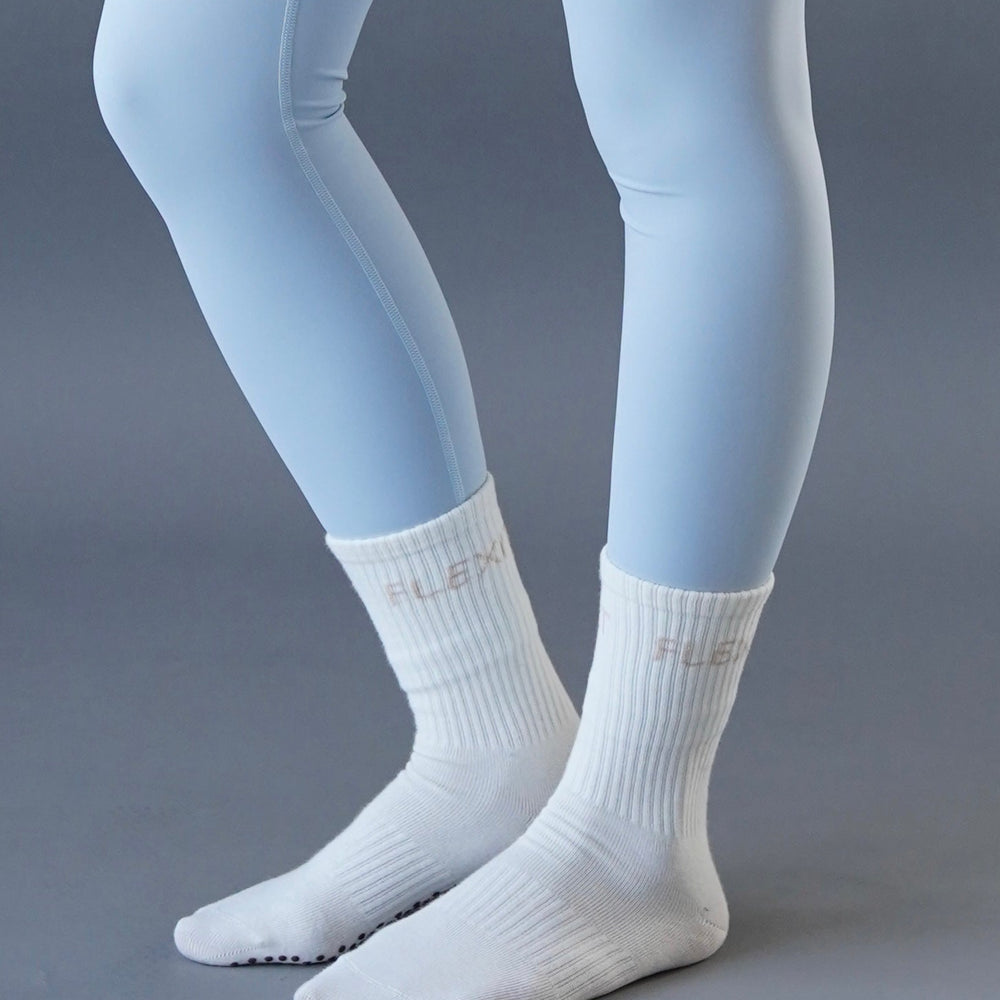 Cream Pilates socks