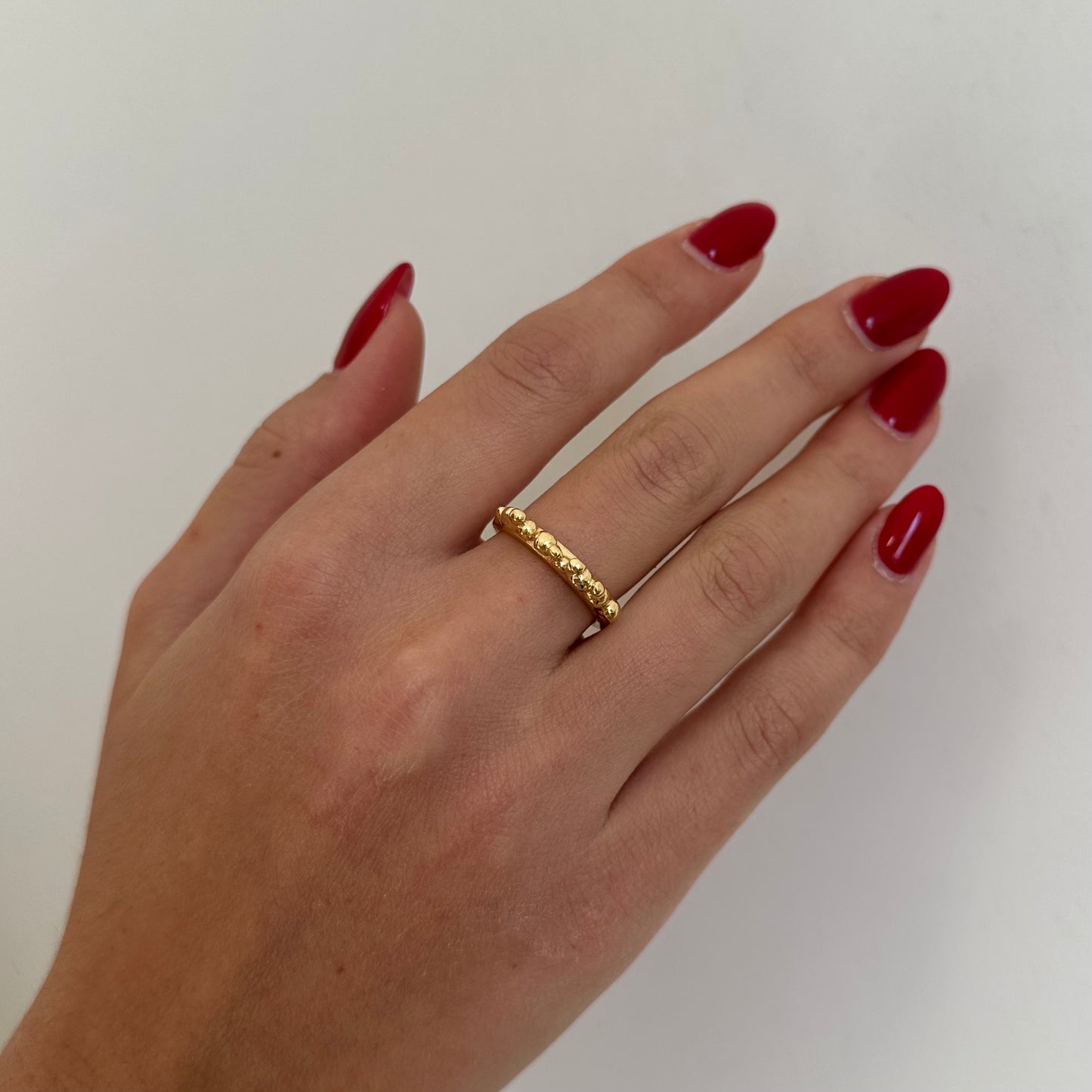 GOLDEN THIN BUBBLE ring