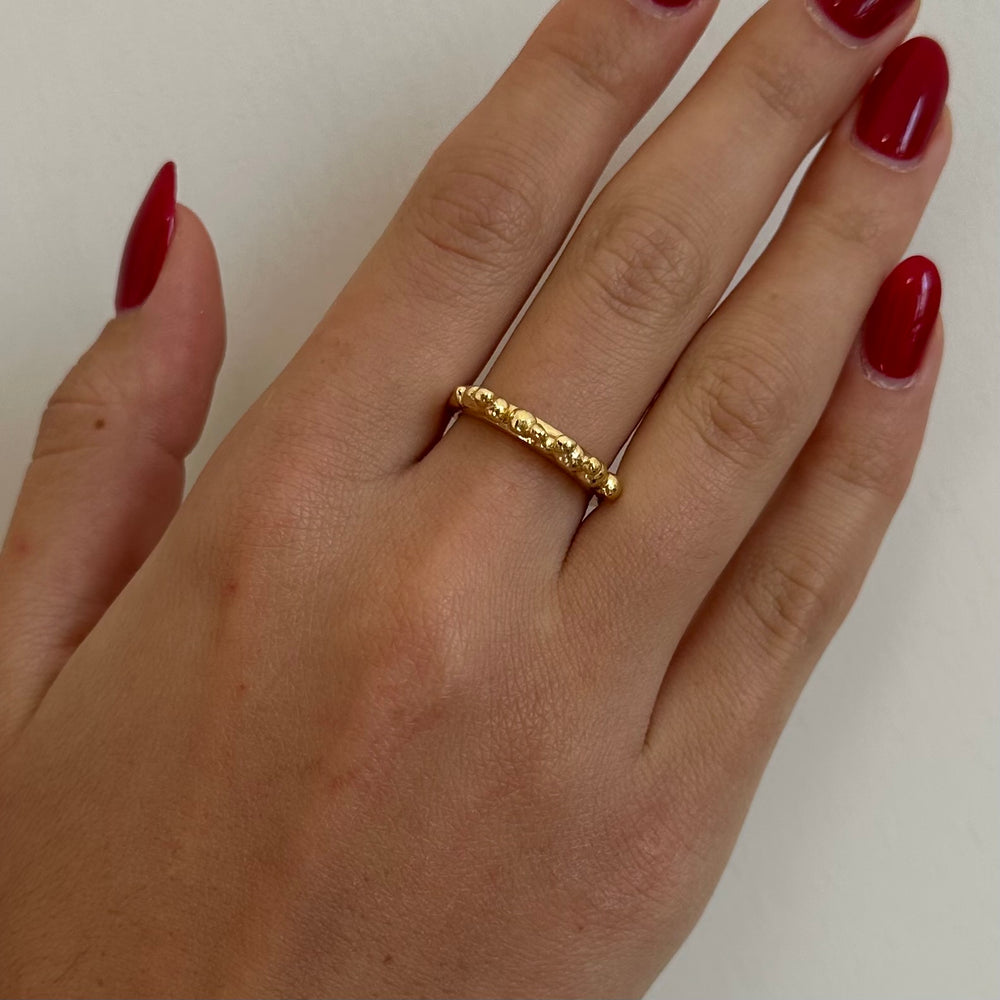 GOLDEN THIN BUBBLE ring