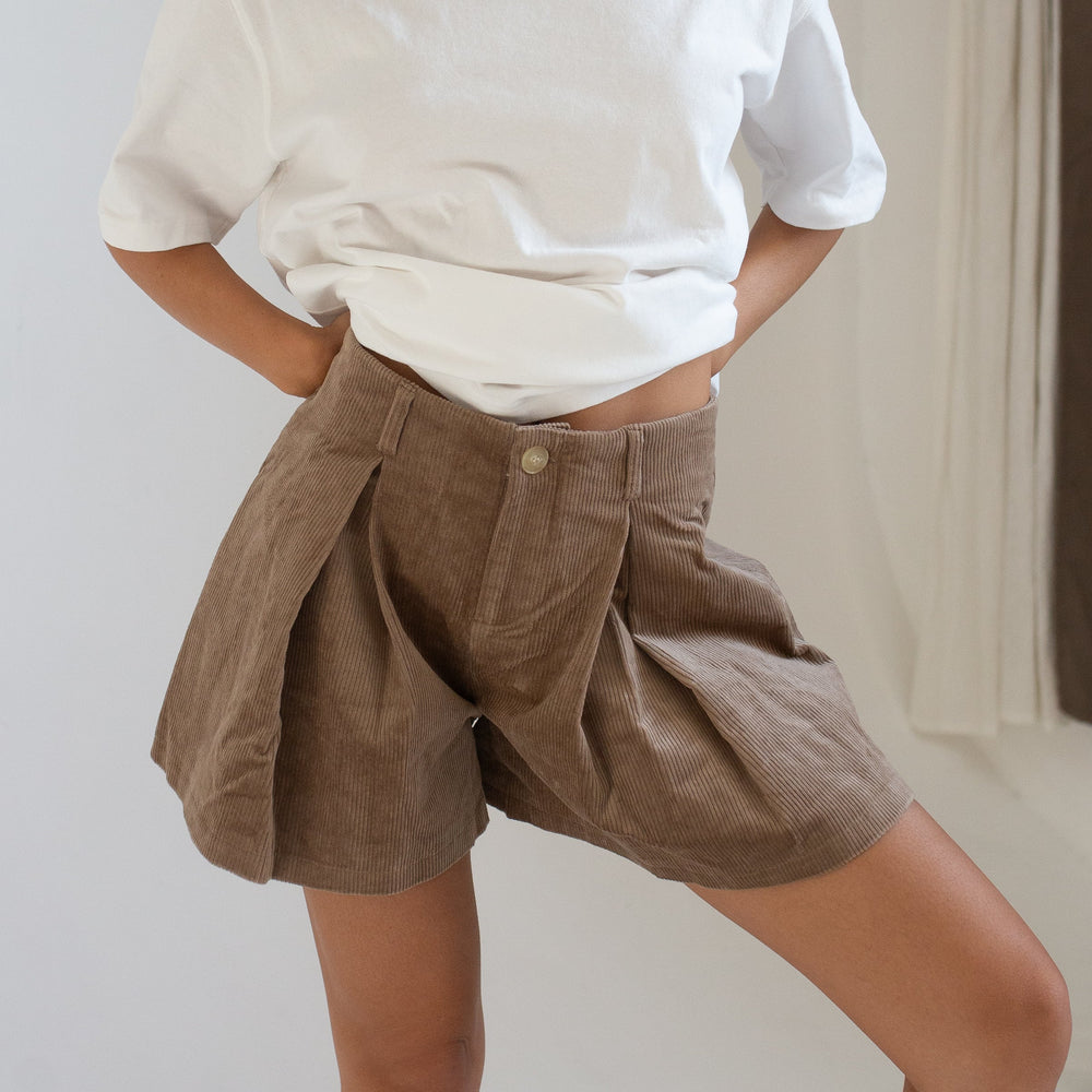 Corduroy Wide Legged Shorts