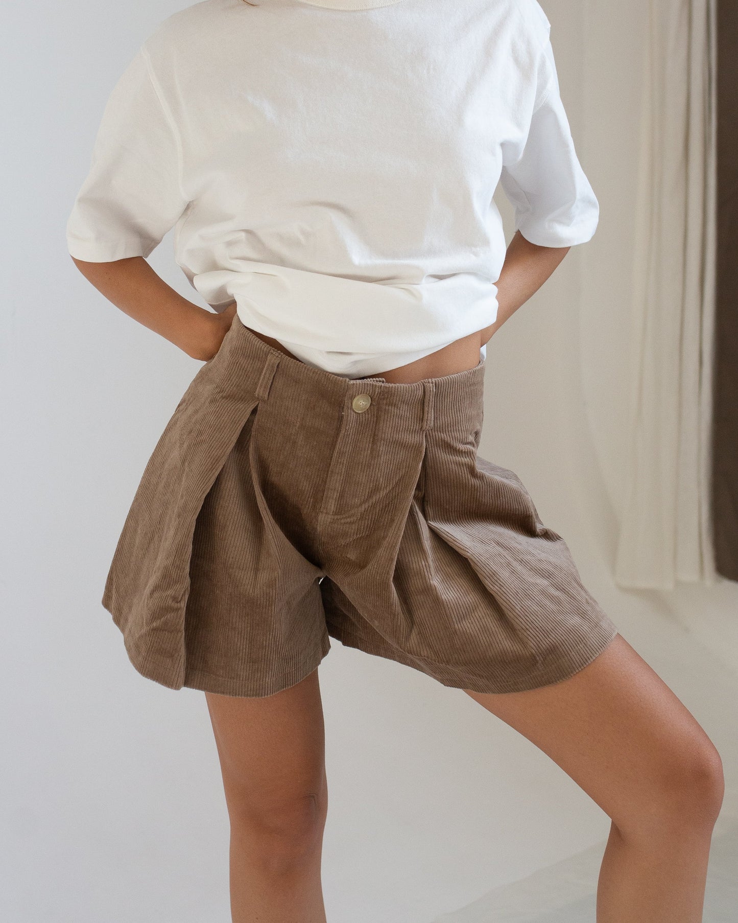 Corduroy Wide Legged Shorts