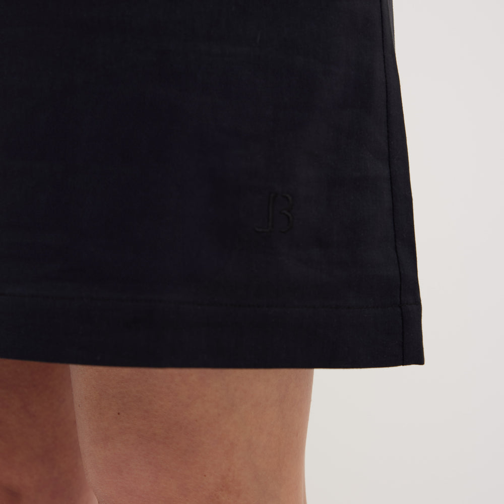 
                      
                        LENNY dress black front logo detail look
                      
                    