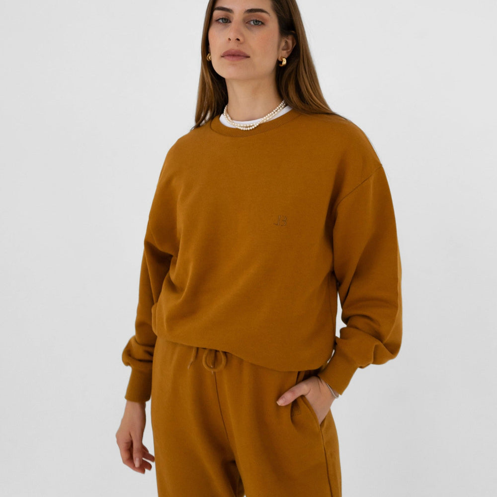 
                      
                        Camel tracksuit, full body picture
                      
                    