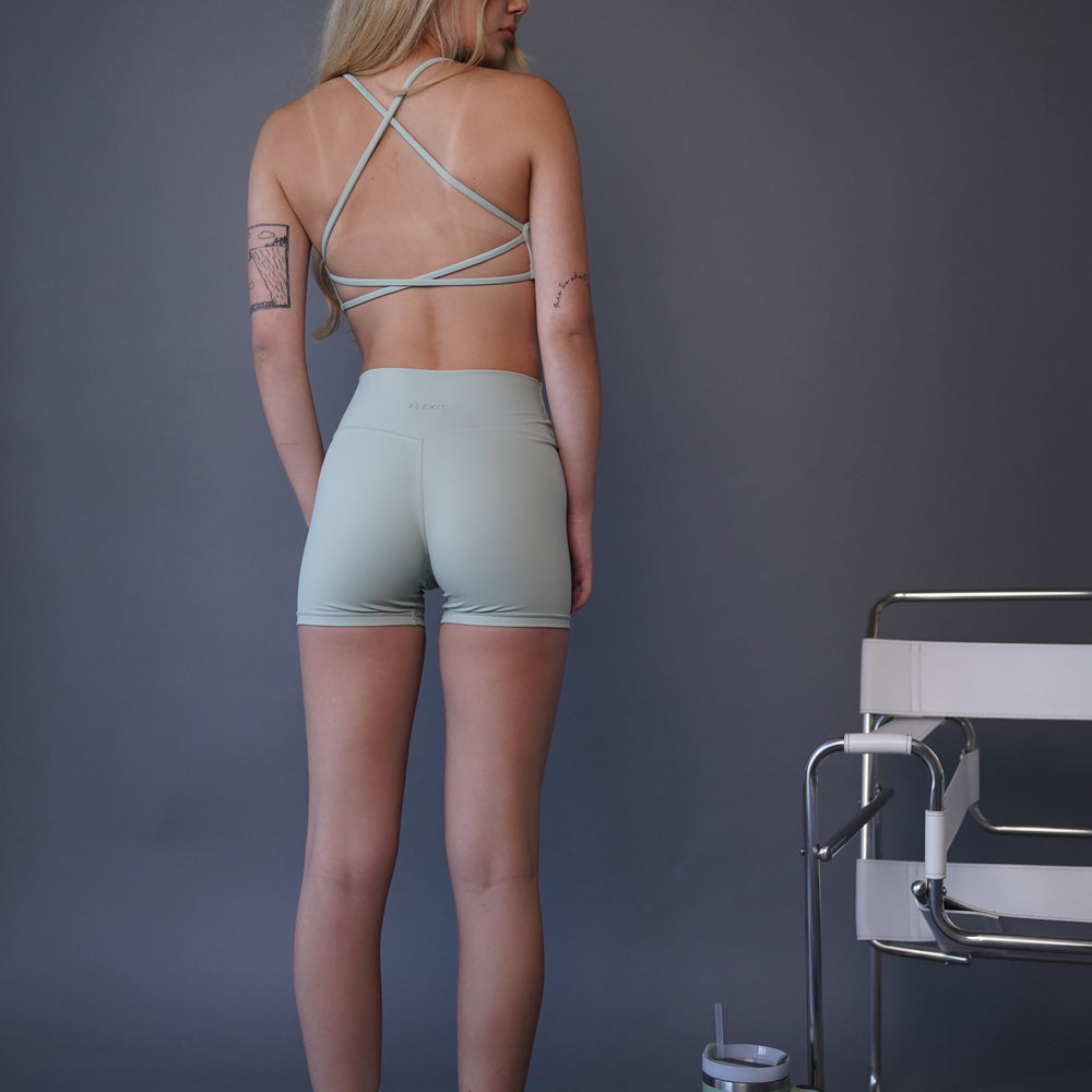 Mint biker shorts