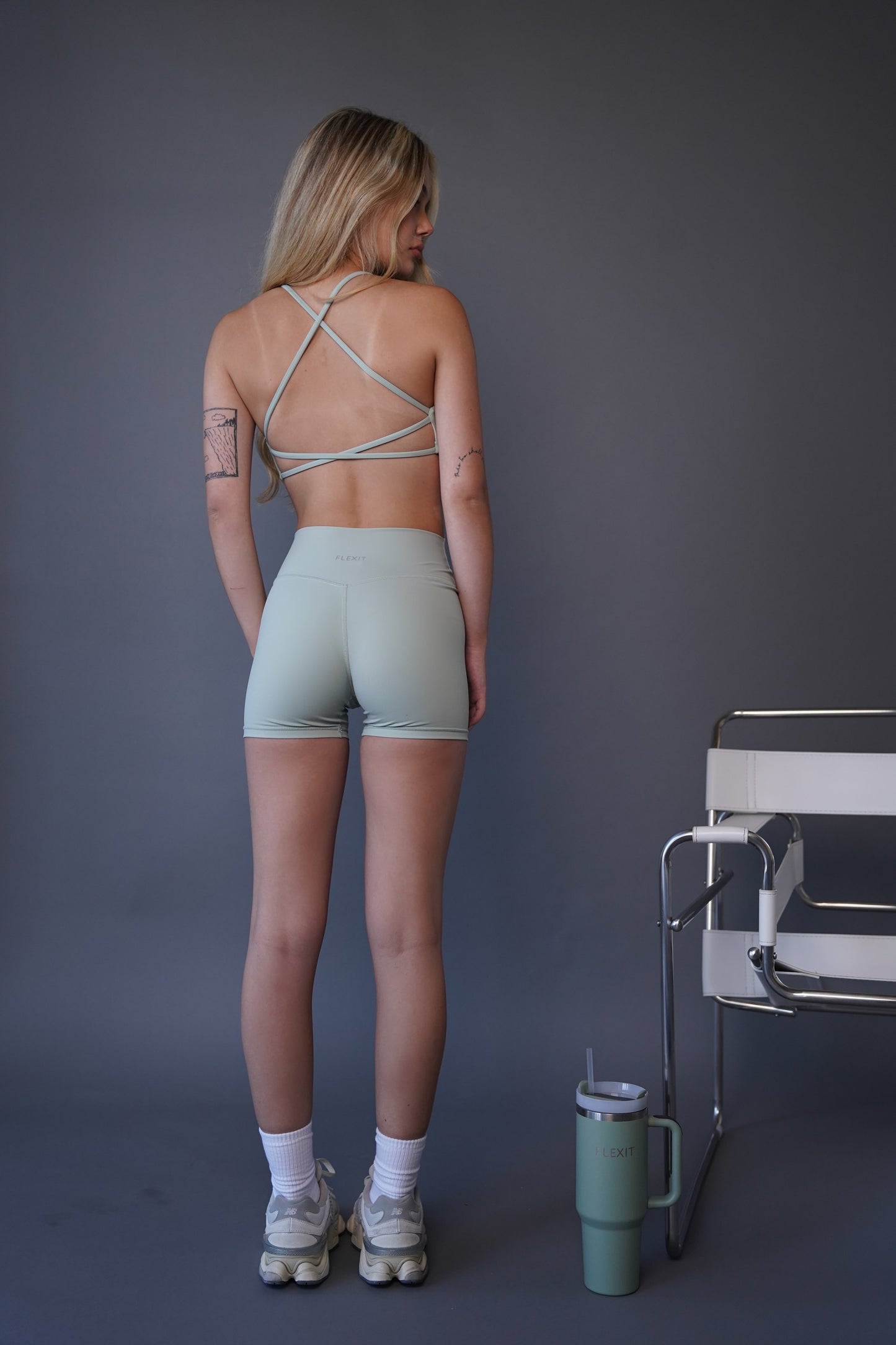 Mint biker shorts