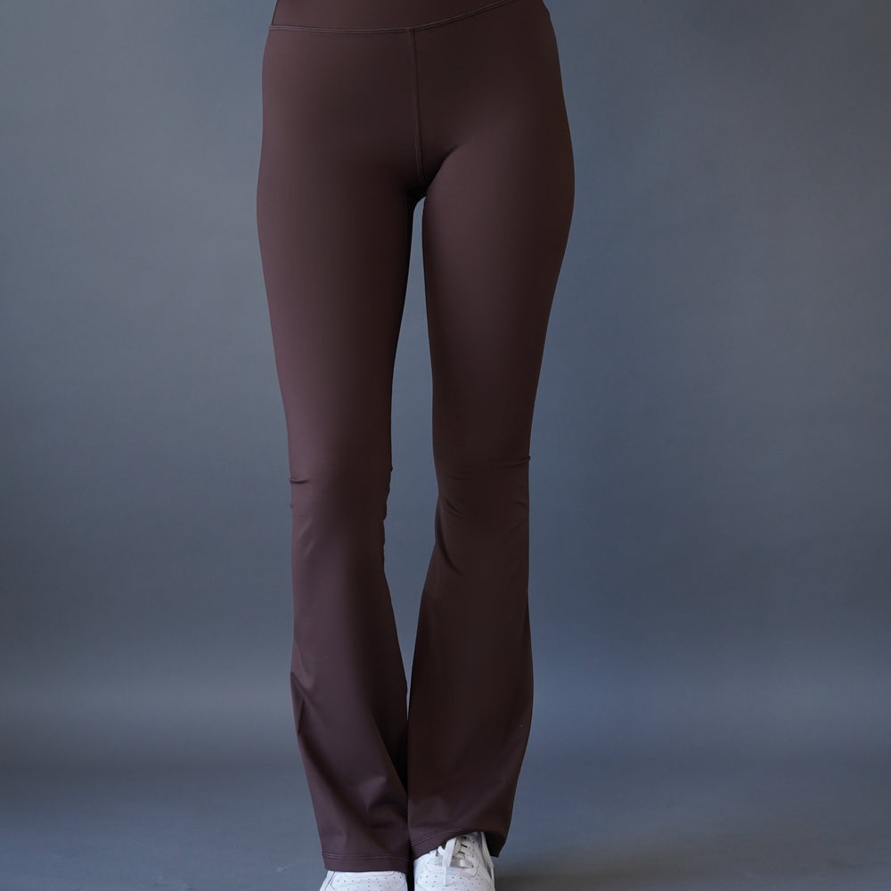 Chocolate flared leggings