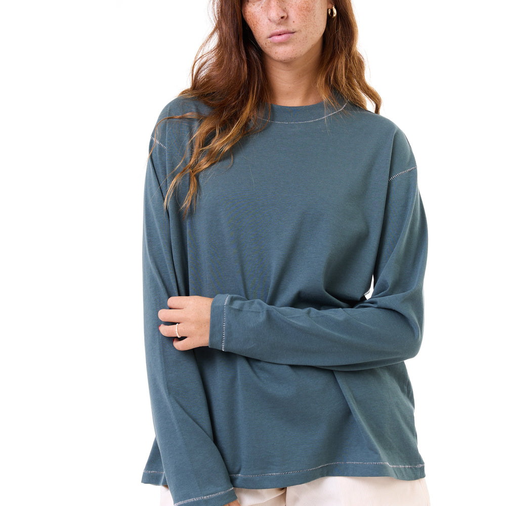 Turquoise - stitches long sleeves