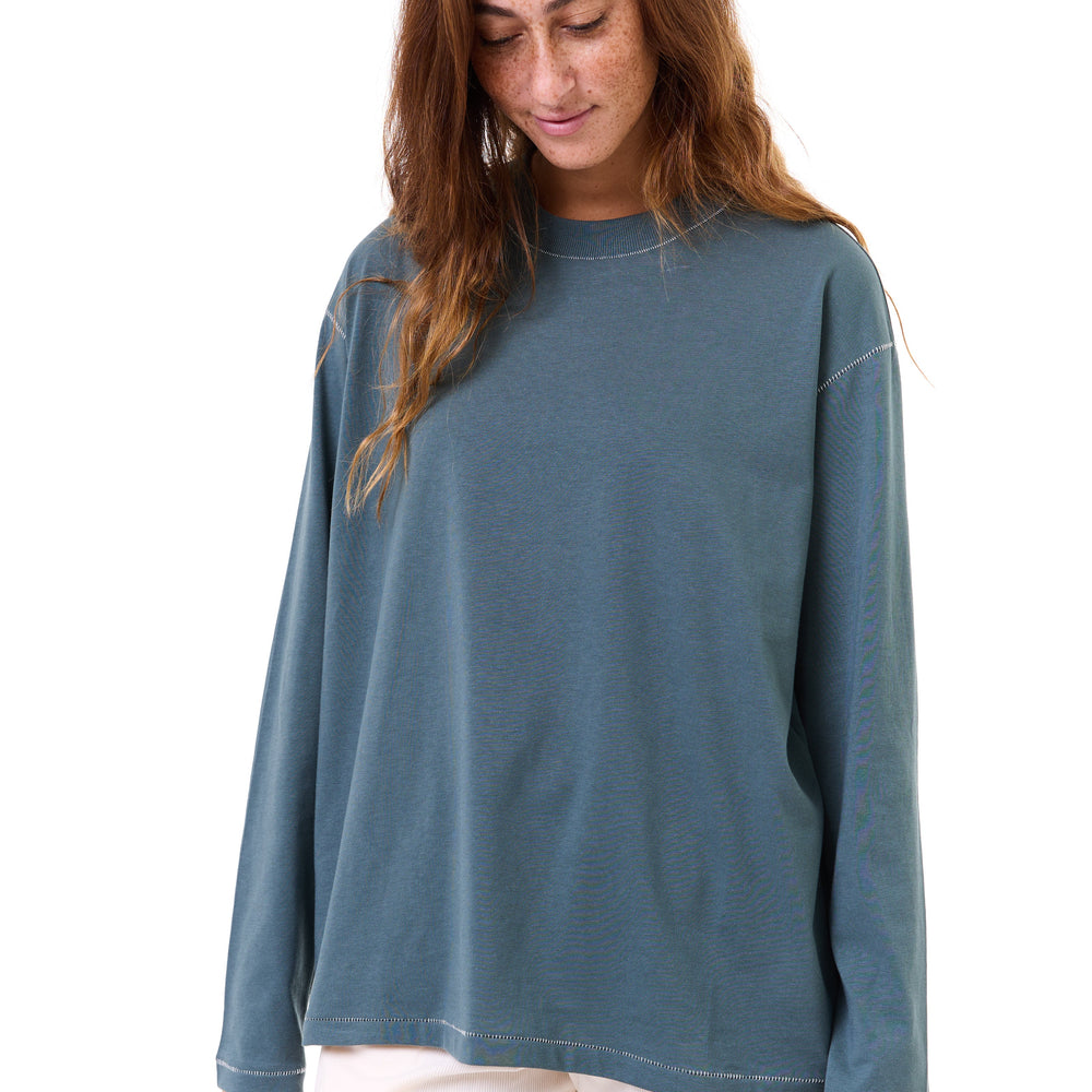 Turquoise - stitches long sleeves