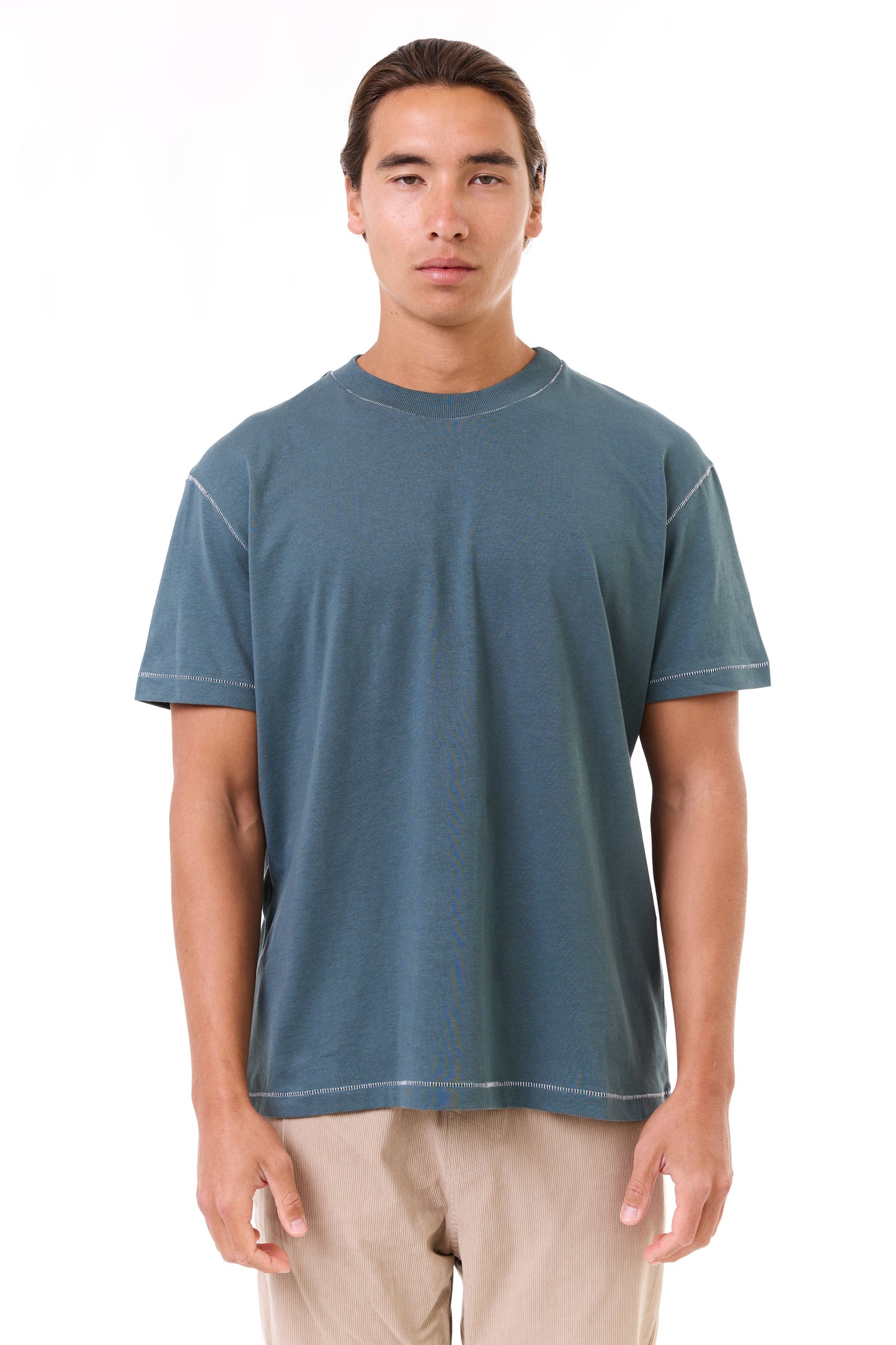 Turquoise - stitches t-shirt