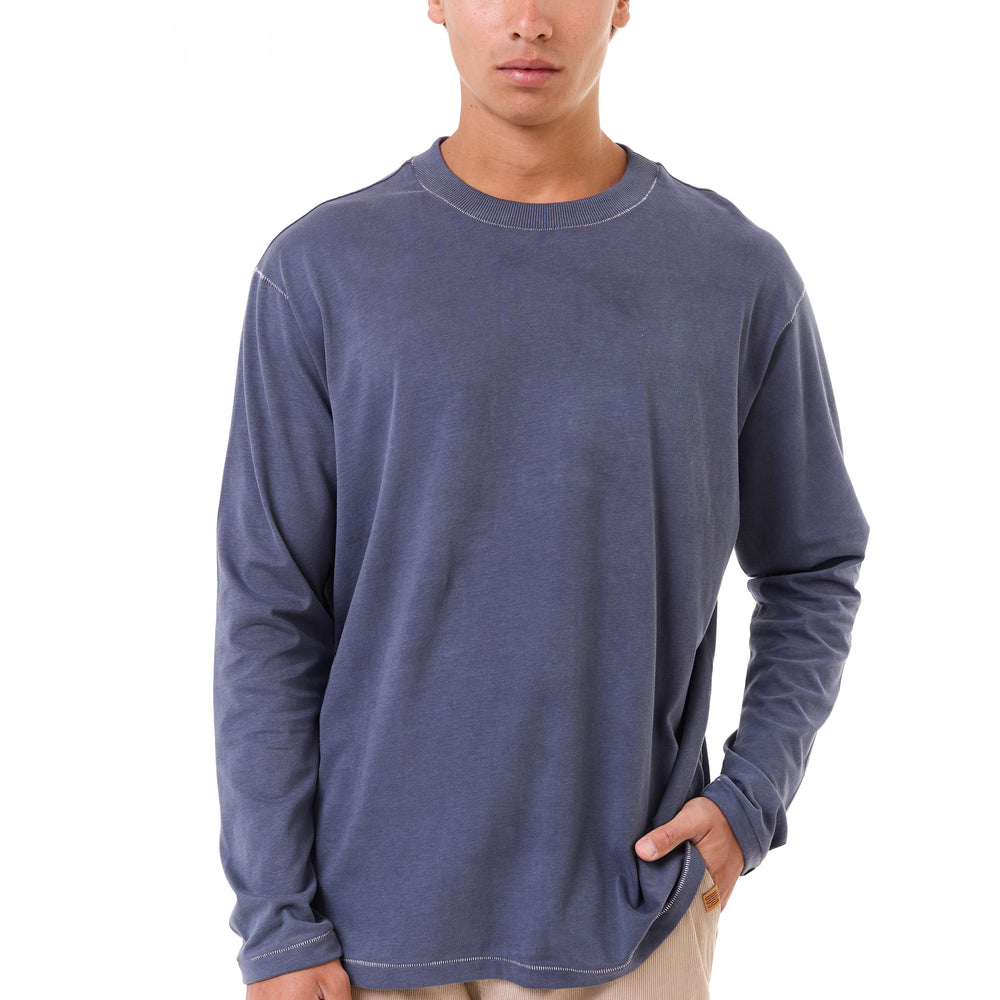 Gray wash- stitches long sleeves