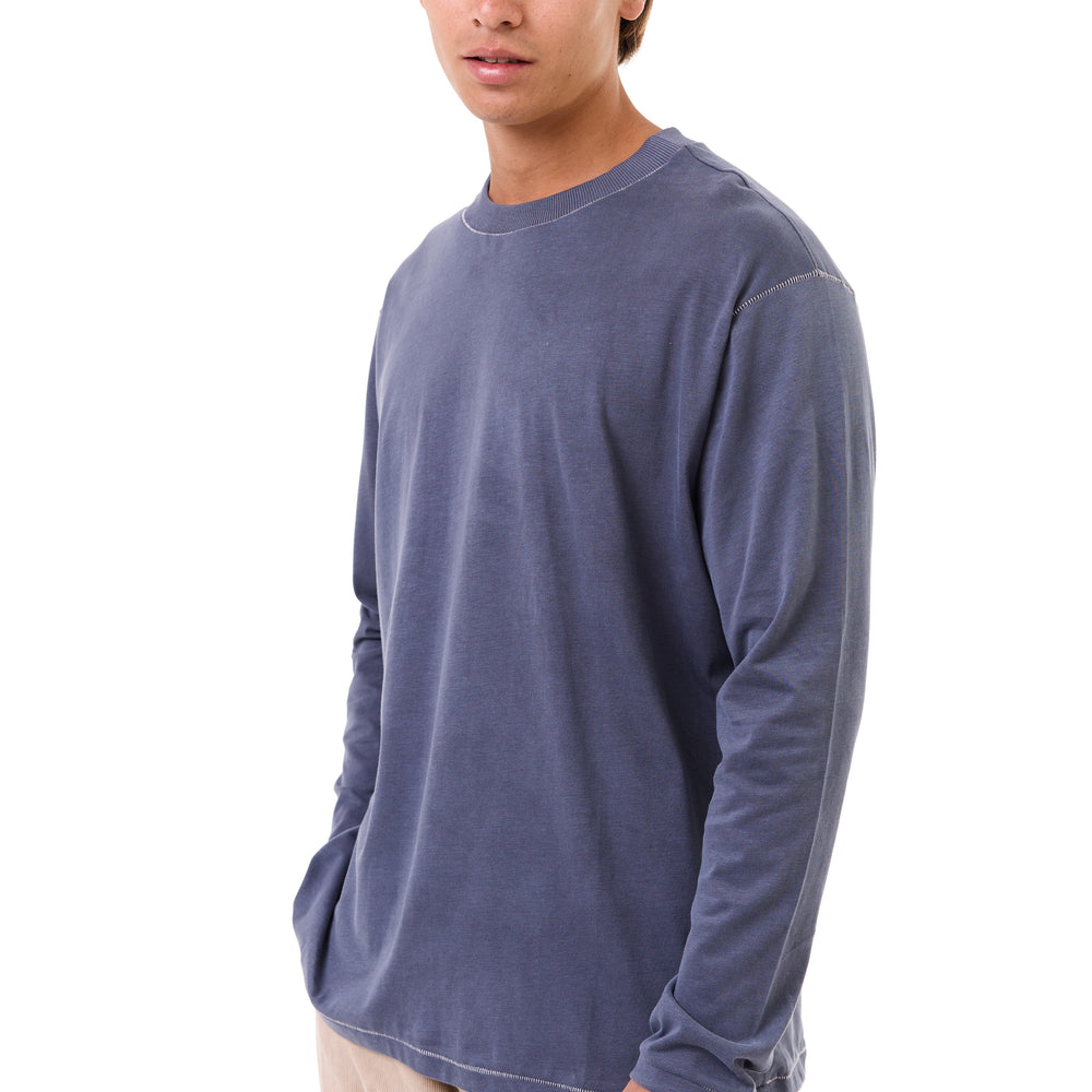 Gray wash- stitches long sleeves