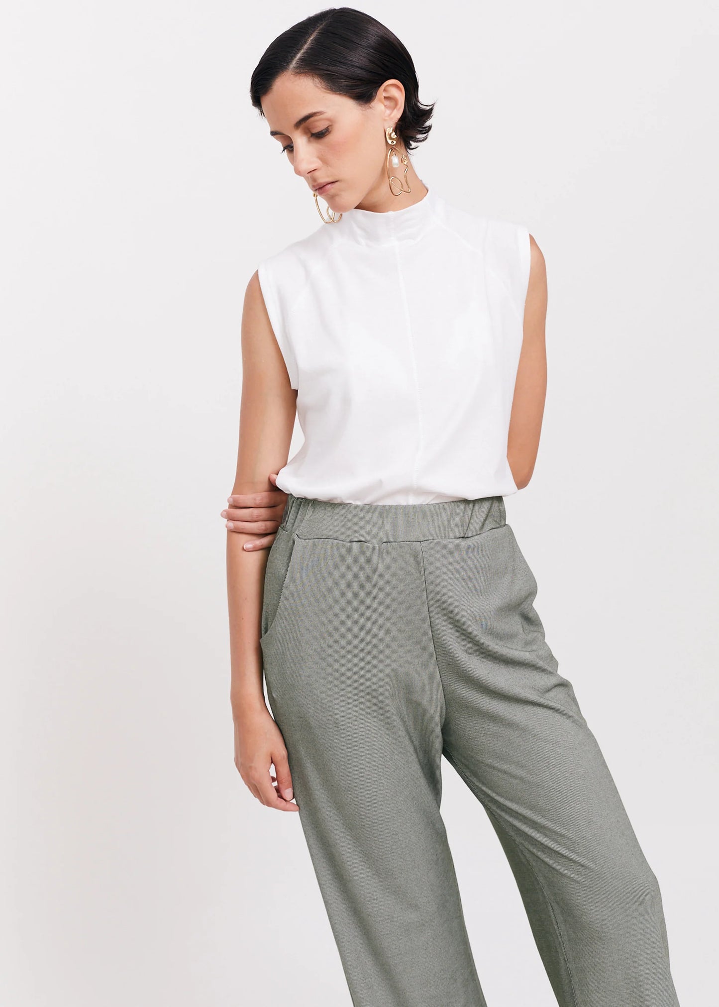 Louise pants | Olive grey