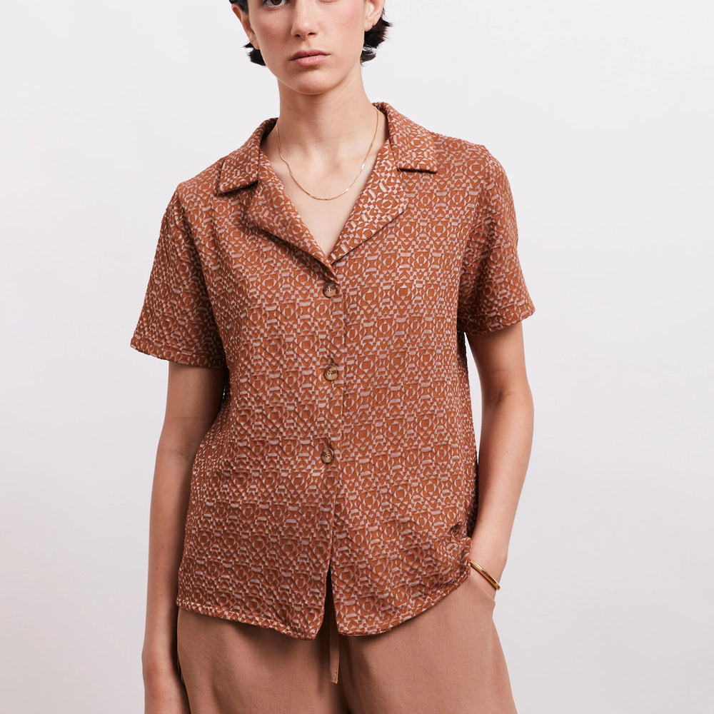 Edie shirt | Terracotta