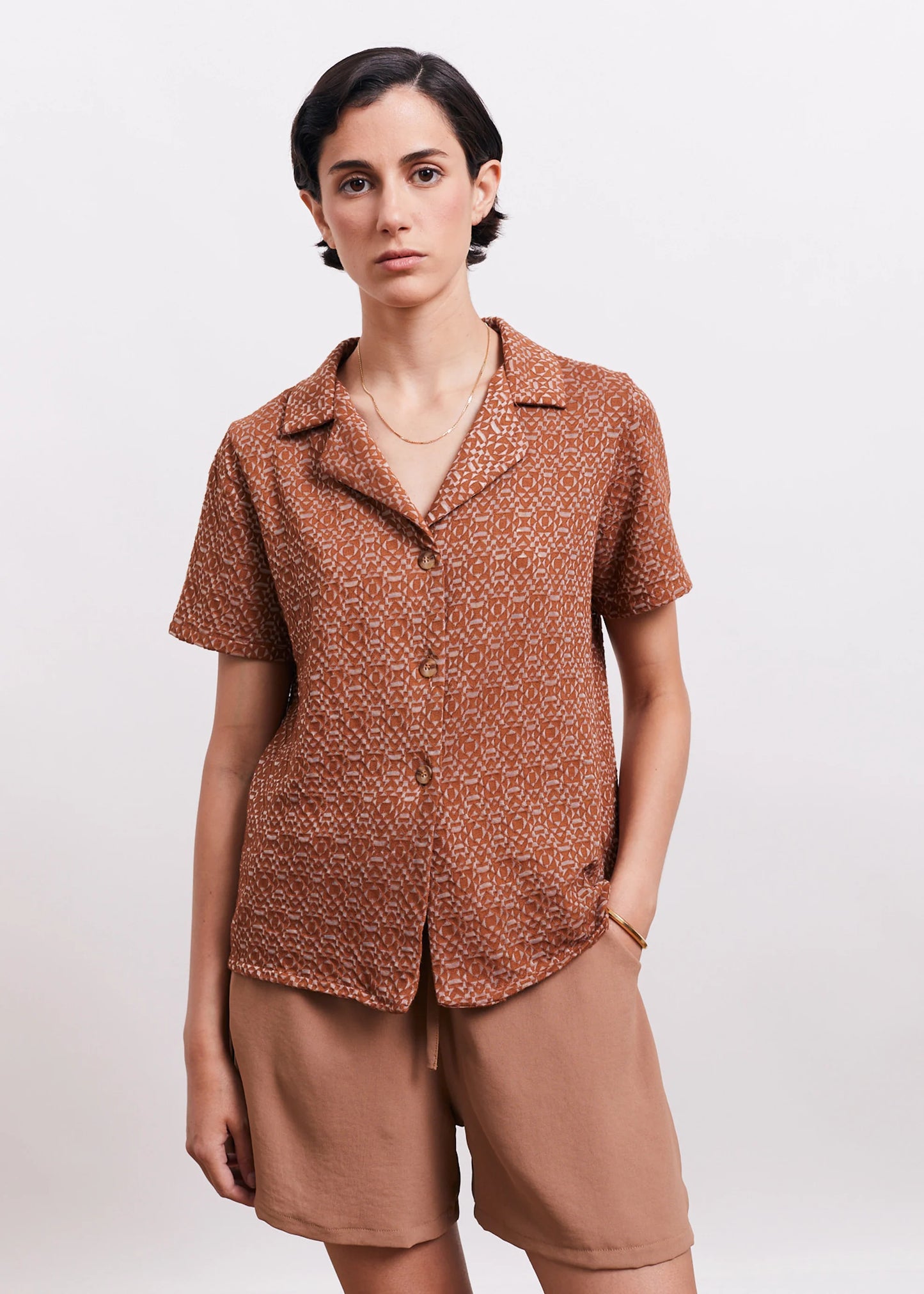 Edie shirt | Terracotta