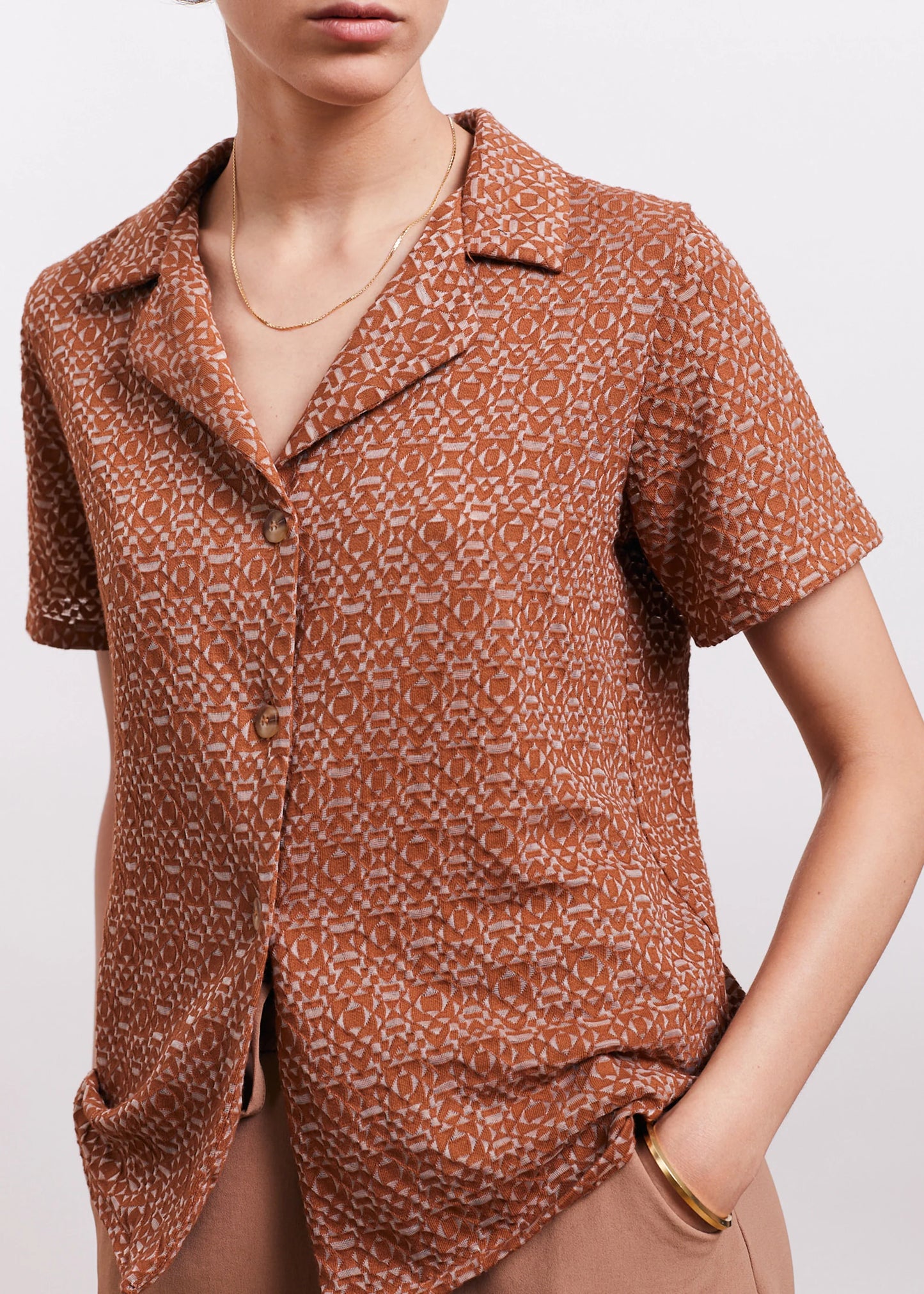 Edie shirt | Terracotta